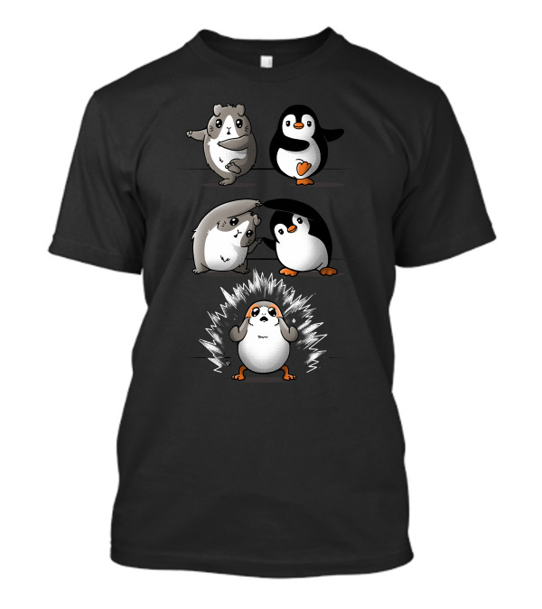 Guinea Pig Penguin Porg Fusion Dance Evolution T-Shirt