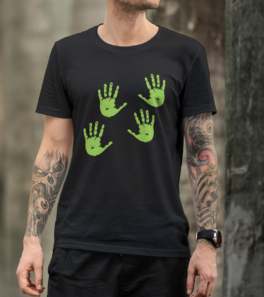 Handprints Green Neon T-Shirt