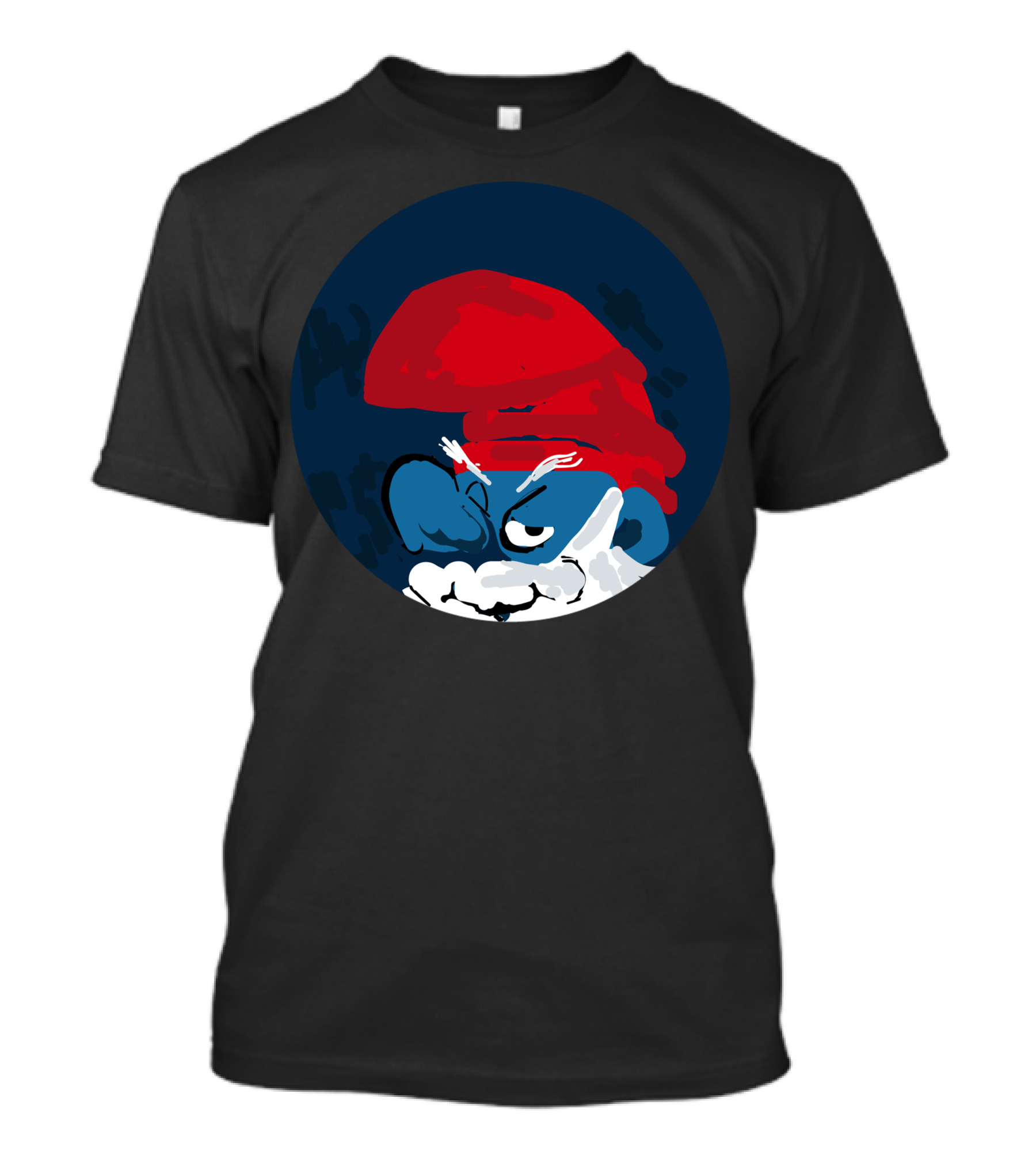 Hernan Cacciatore Blue Papa Smurf Red Hat T-Shirt