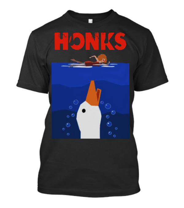 HONKS Goose Approaches Swimmer In Water T-Shirt