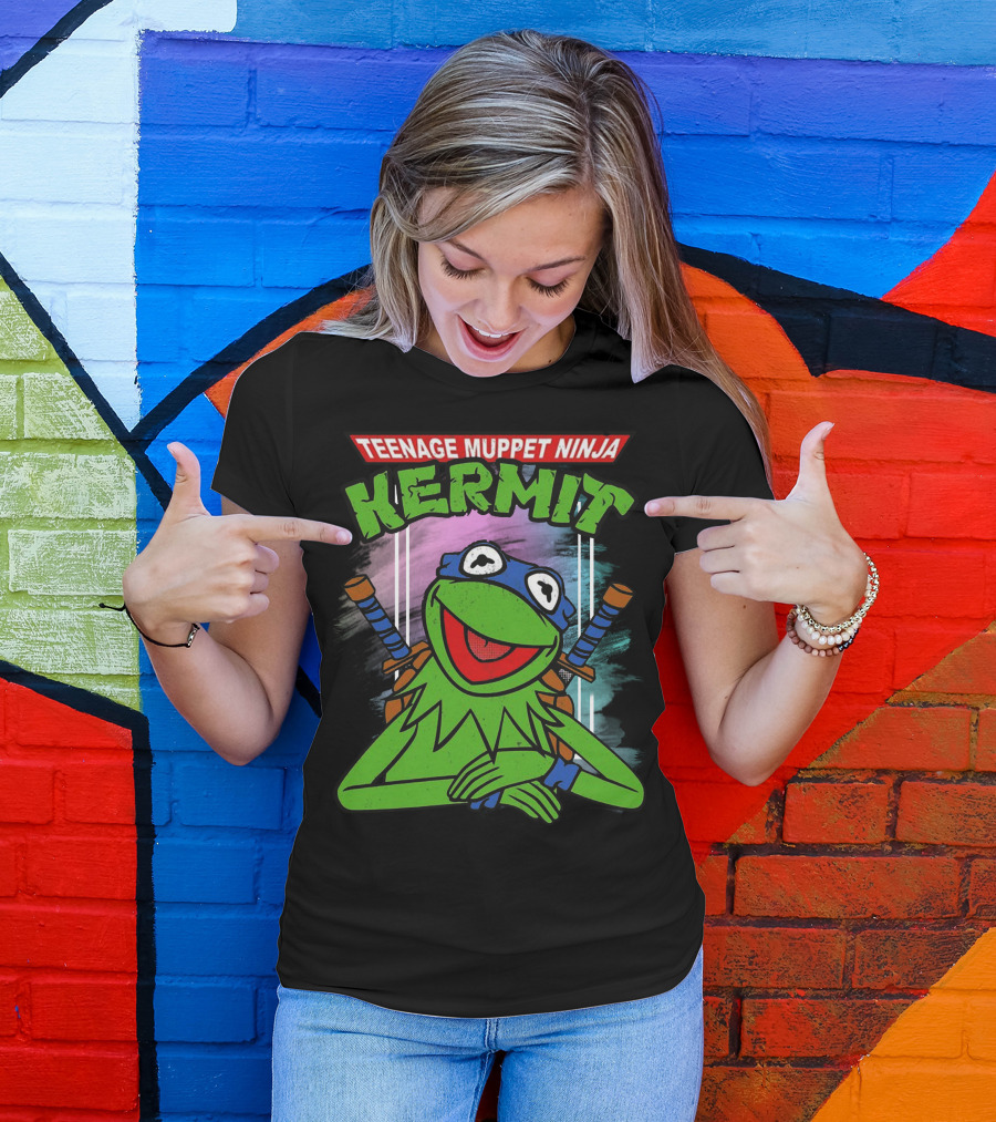 Teenage Muppet Ninja Kermit Frog T-Shirt