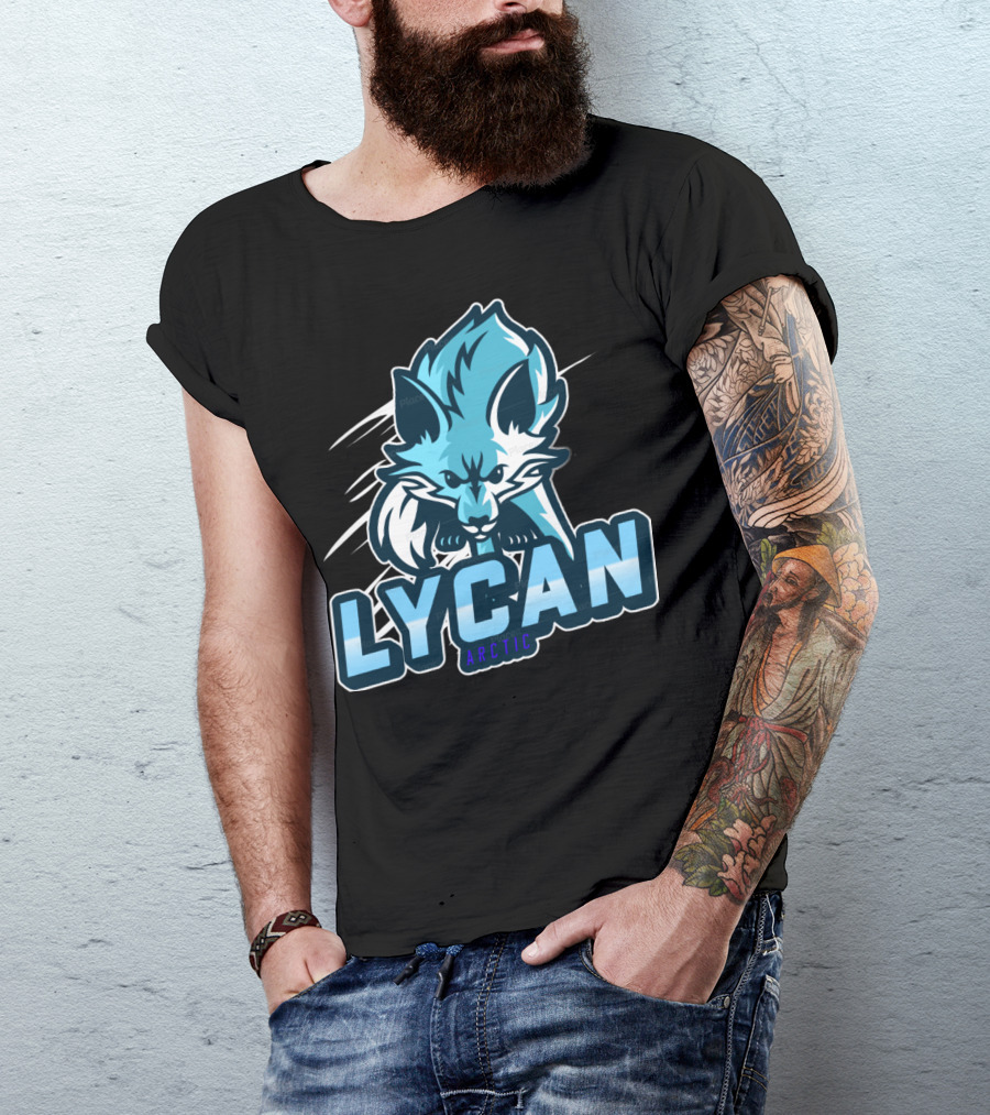 Lycan Arctic Fierce Wolf Emblem T-Shirt