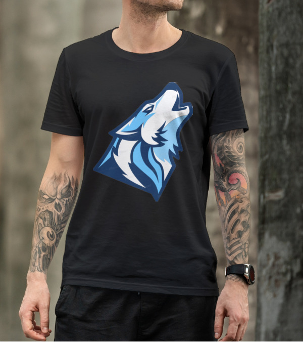 Lycan Howl Blue Wolf Emblem T-Shirt