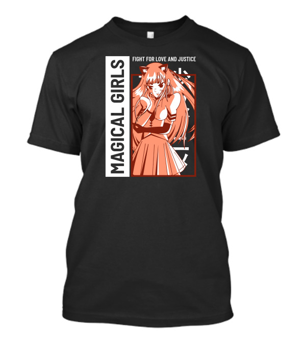 Magical Girls Fight For Love And Justice Anime Aesthetic T-Shirt