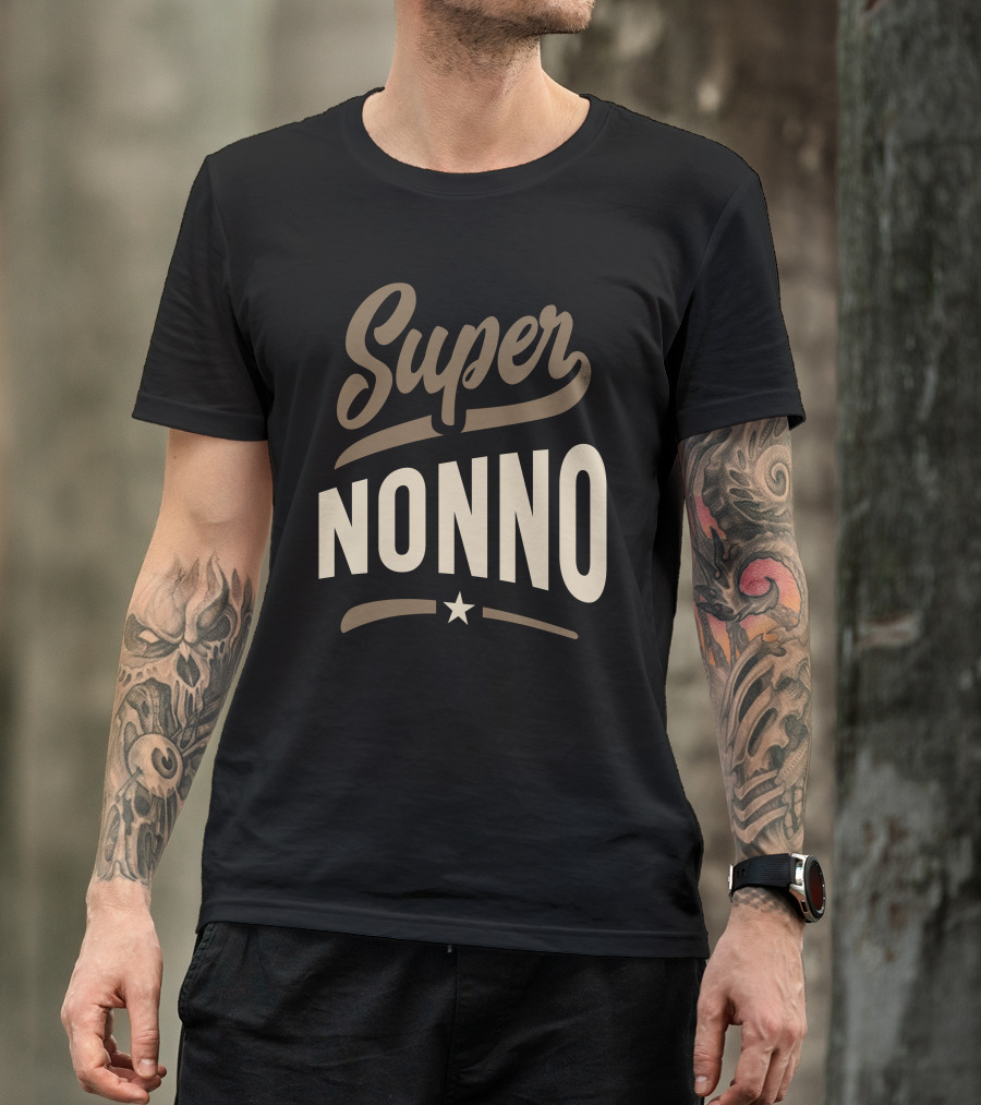 Super Nonno Grandpa Star T-Shirt