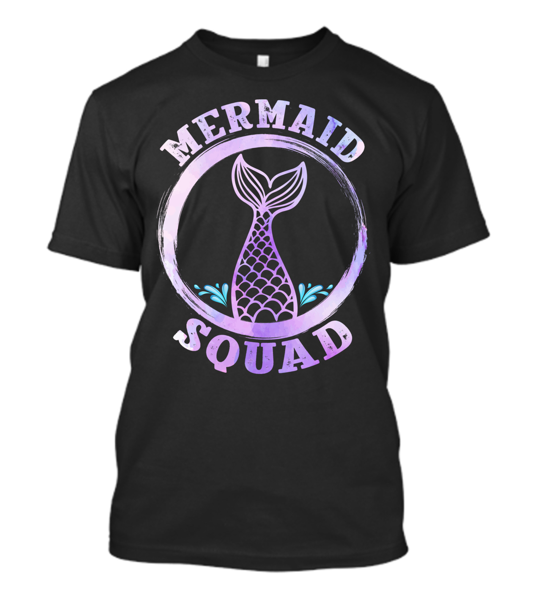 Mermaid Squad Purple Tail Circle T-Shirt