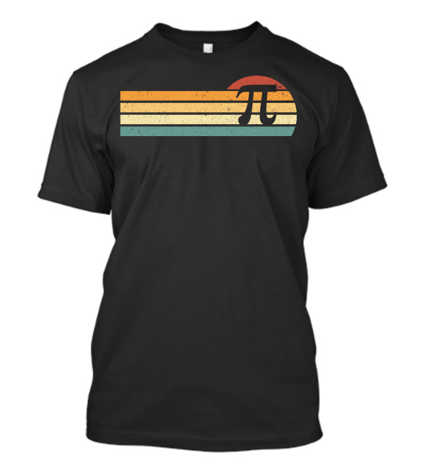 Pi Retro Sunset Stripes T-Shirt