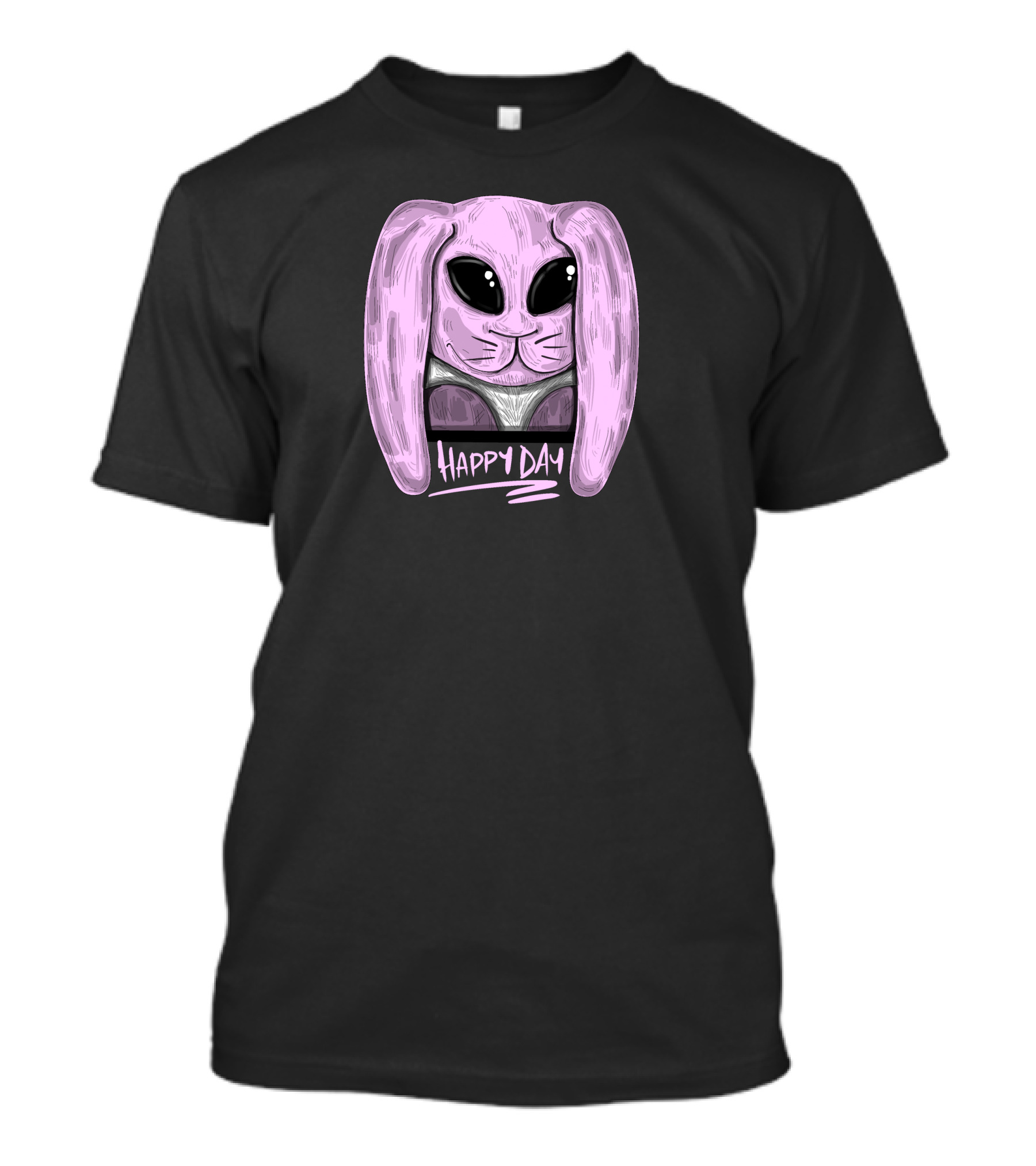 Happy Day Pink Rabbit T-Shirt