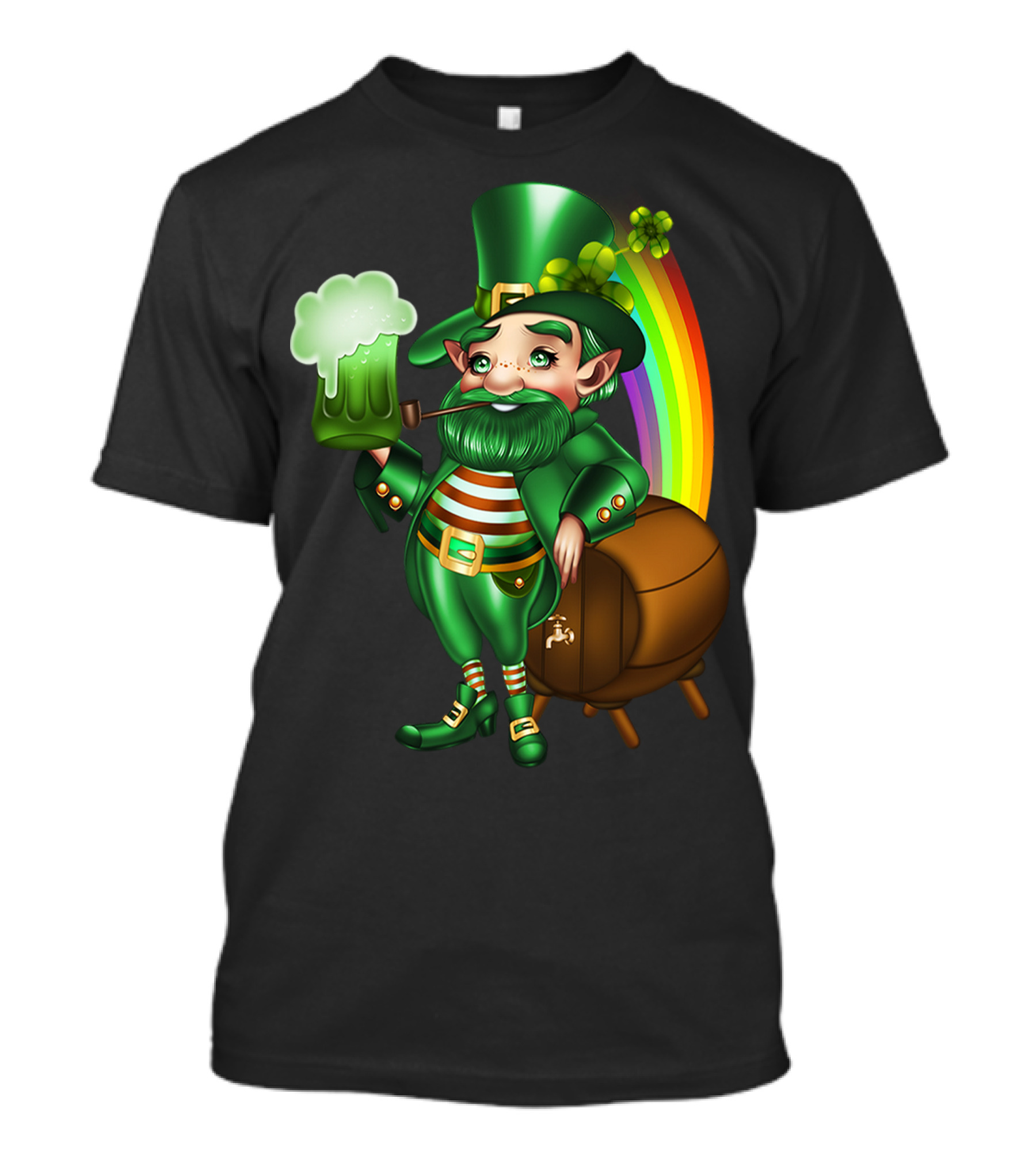 Leprechaun Green Beer Rainbow Luck T-Shirt