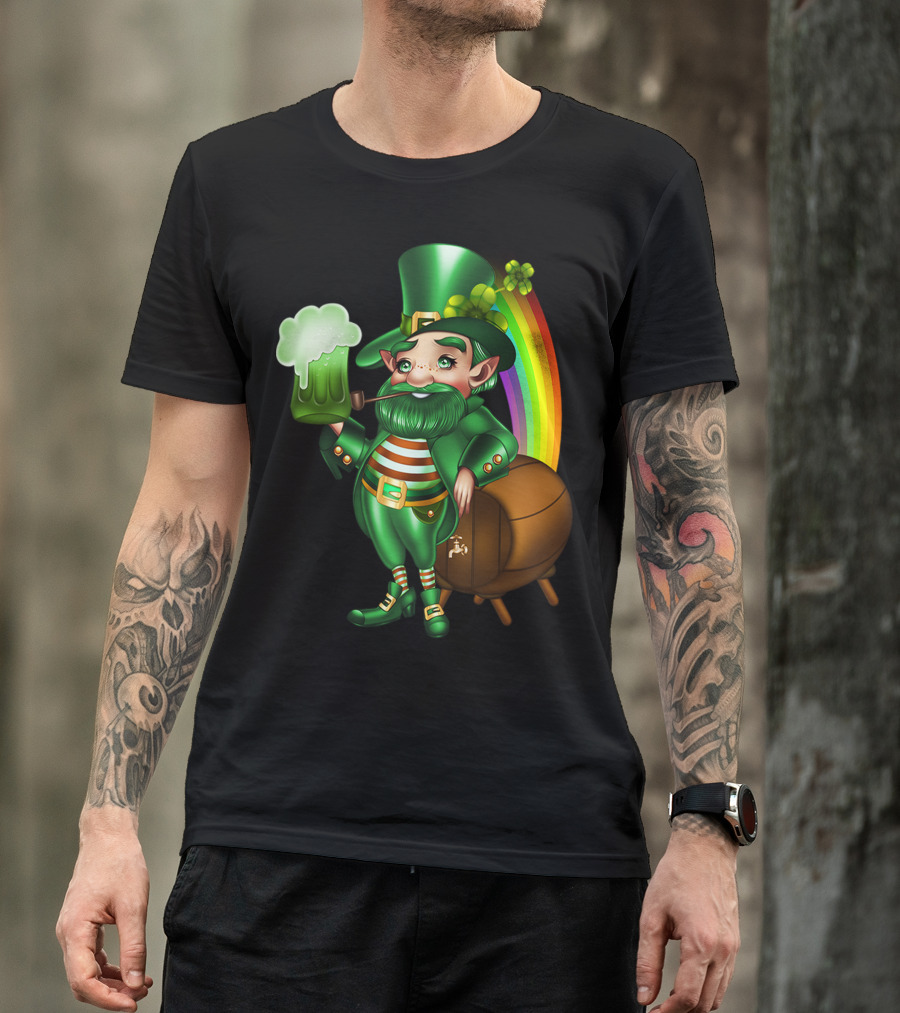 Leprechaun Green Beer Rainbow Luck T-Shirt