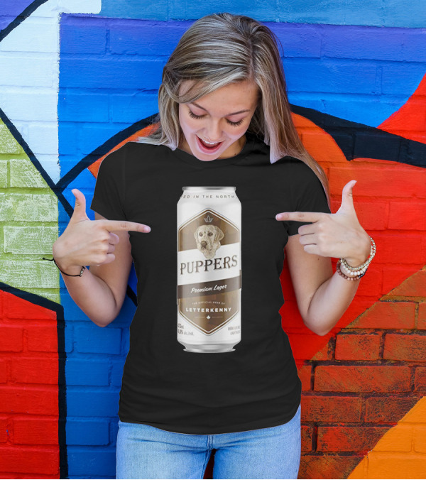 Puppers Beer Premium Lager From Letterkenny Official Drink Of The North T-Shirt