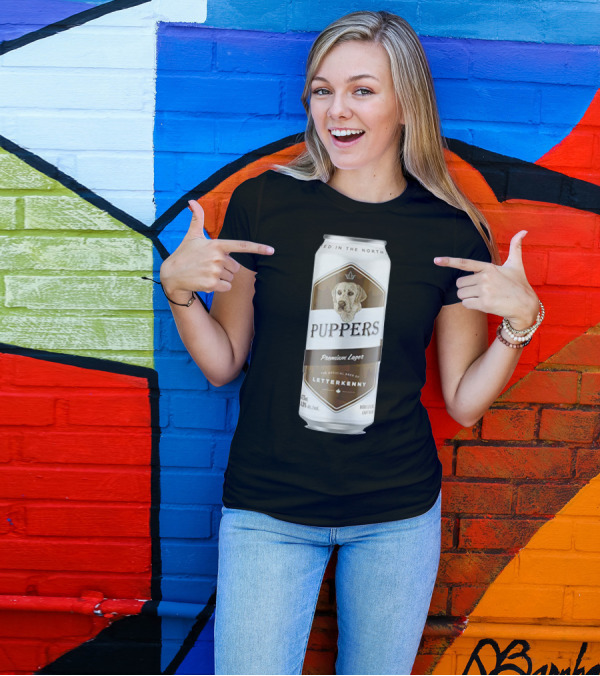 Puppers Beer Premium Lager From Letterkenny Official Drink Of The North T-Shirt