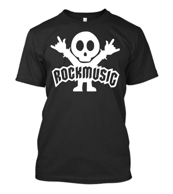 Rock Music Skull Double Horns Cool T-Shirt