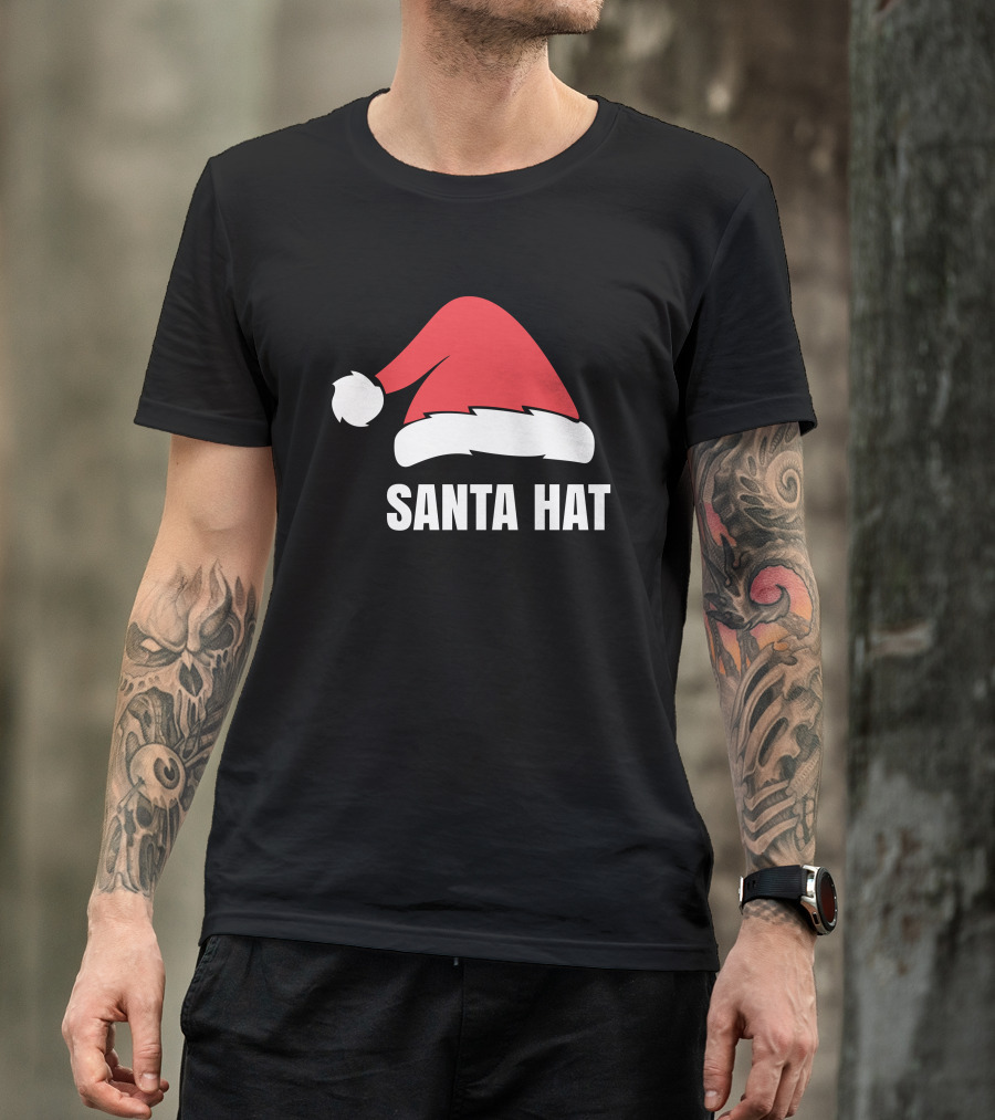 Santa Hat Christmas Red And White Holiday Classic T-Shirt
