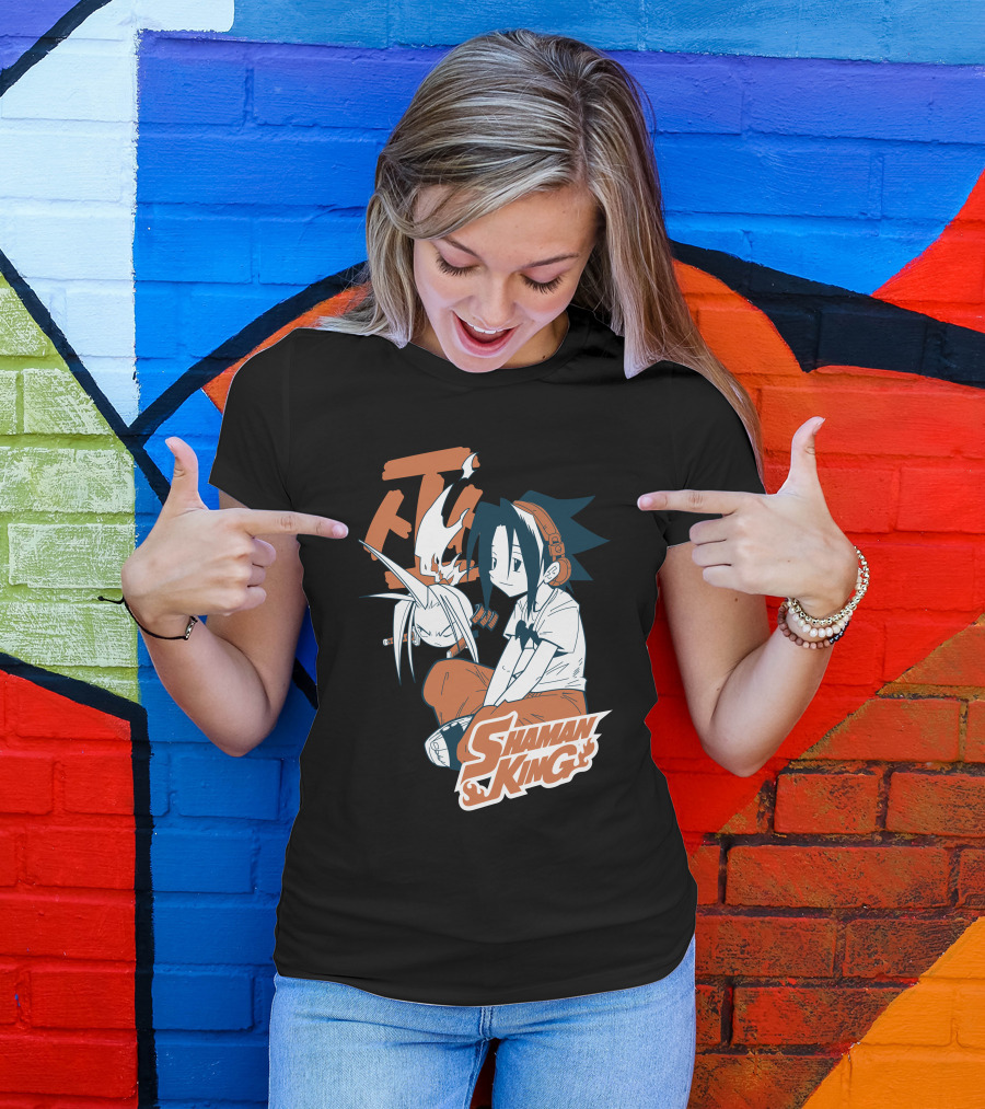 Shaman King Kanji Yoh Asakura And Spirit Amidamaru T-Shirt