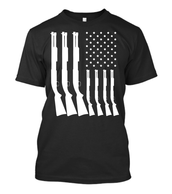 Shotgun American Flag Patriotic T-Shirt