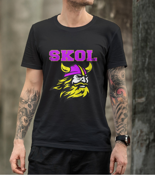 Skol Nordic Scandinavian Viking Helmet Warrior T-Shirt
