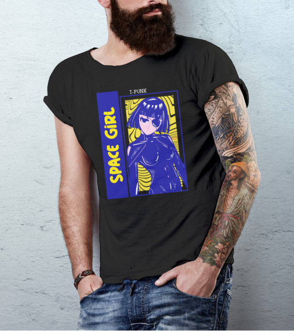 Space Girl T-Punk Vintage Aesthetic T-Shirt