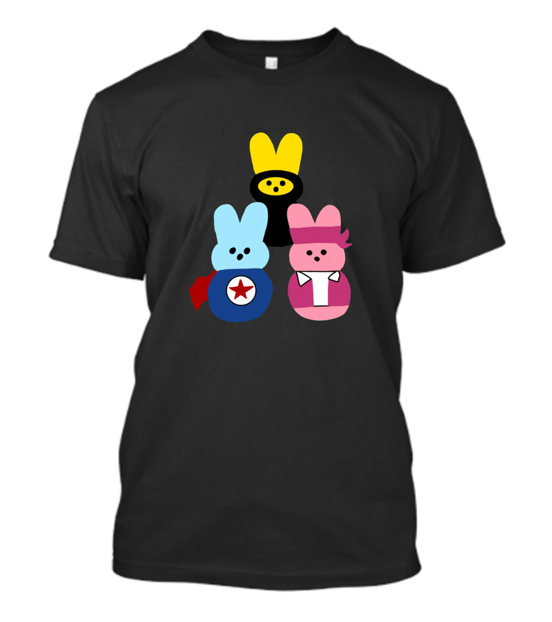 Starnbomb Peeps Bunny Heroes Trio T-Shirt