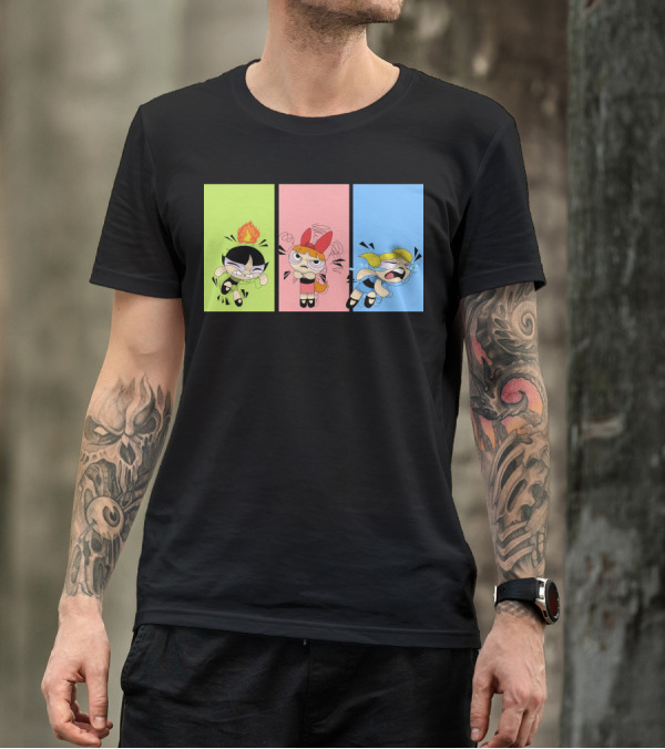 Powerpuff Girls Trio In Action T-Shirt
