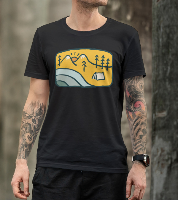 Sweet Home Mountain Sunset Camping Adventure T-Shirt