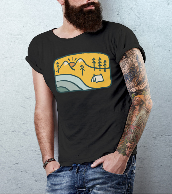 Sweet Home Mountain Sunset Camping Adventure T-Shirt