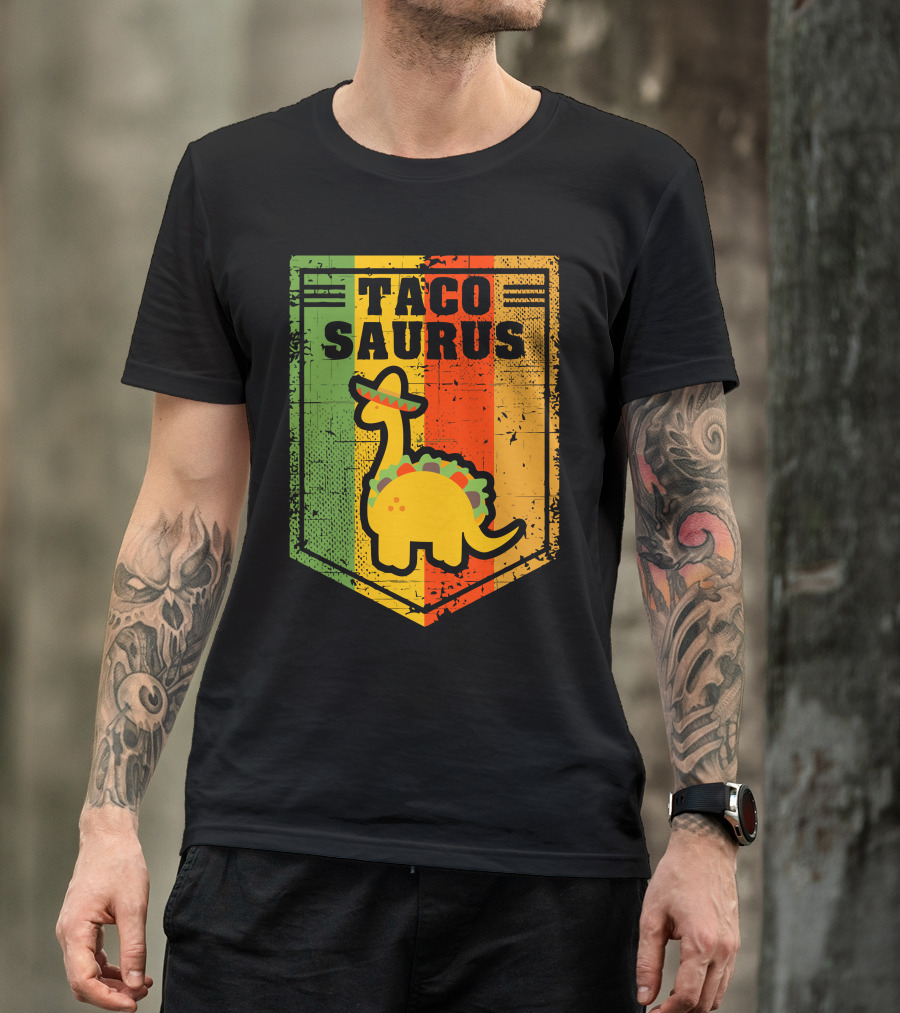 Tacosaurus Dinosaur Sombrero Fiesta Tacos T-Shirt