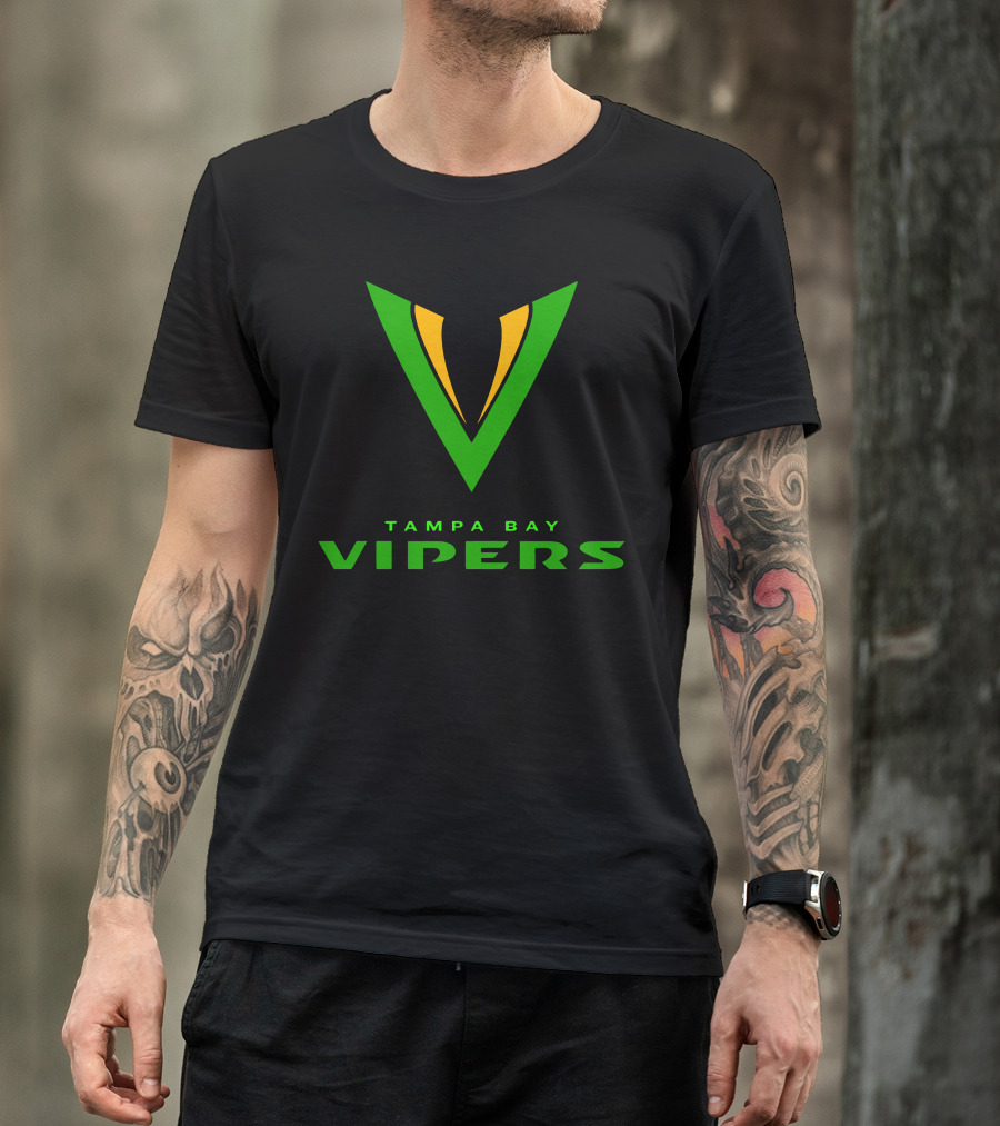 Tampa Bay Vipers XFL Team Logo Green And Yellow T-Shirt
