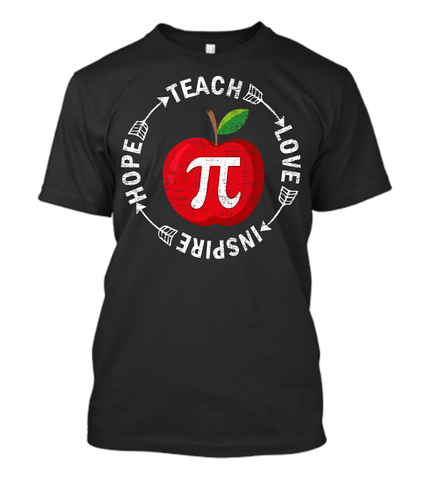 Teach Love Inspire Hope Pi Apple For Dark T-Shirt