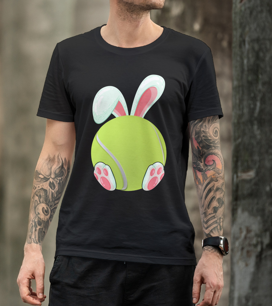 Tennis Ball Bunny Ears And Paws T-Shirt