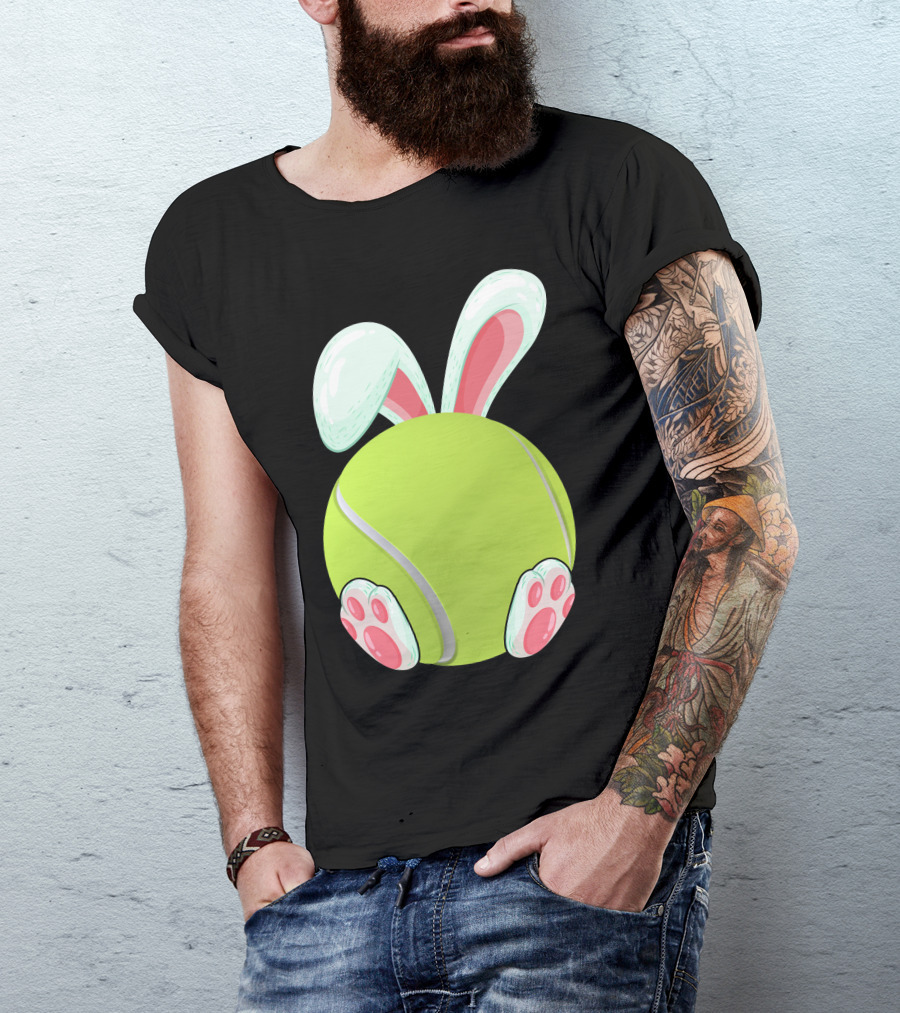 Tennis Ball Bunny Ears And Paws T-Shirt