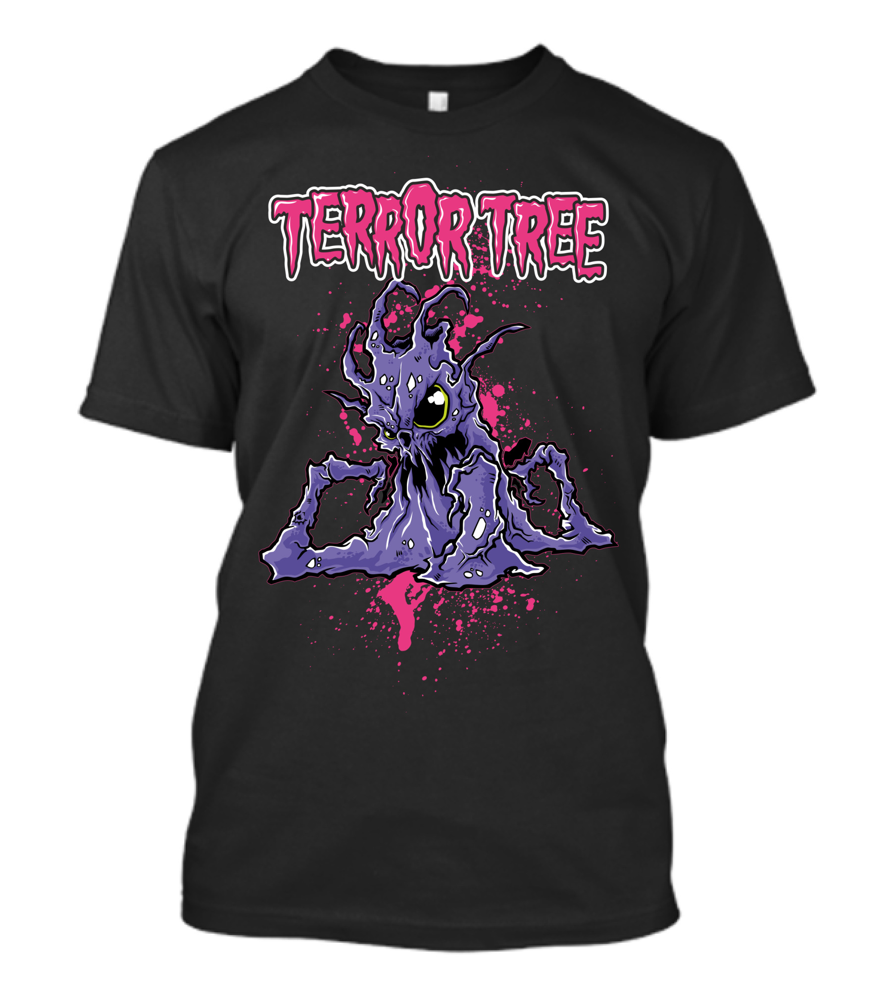 Terror Tree Purple Monster Splatter T-Shirt