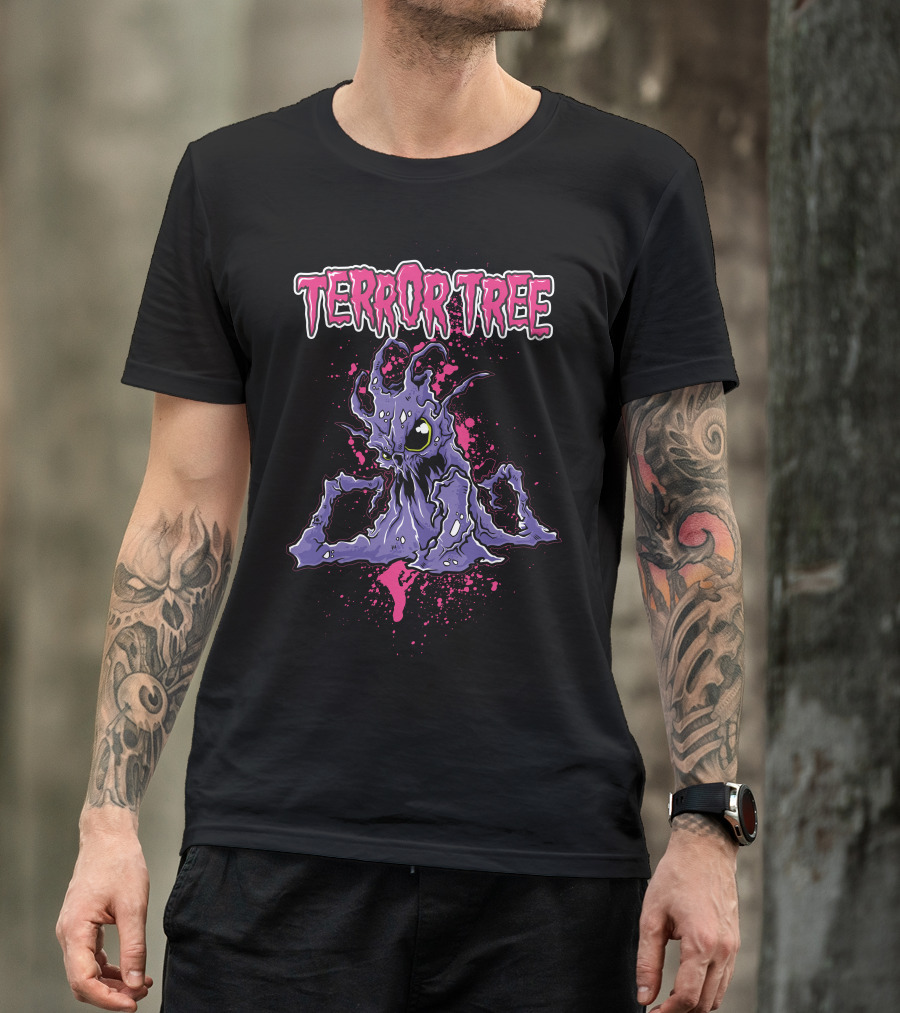 Terror Tree Purple Monster Splatter T-Shirt