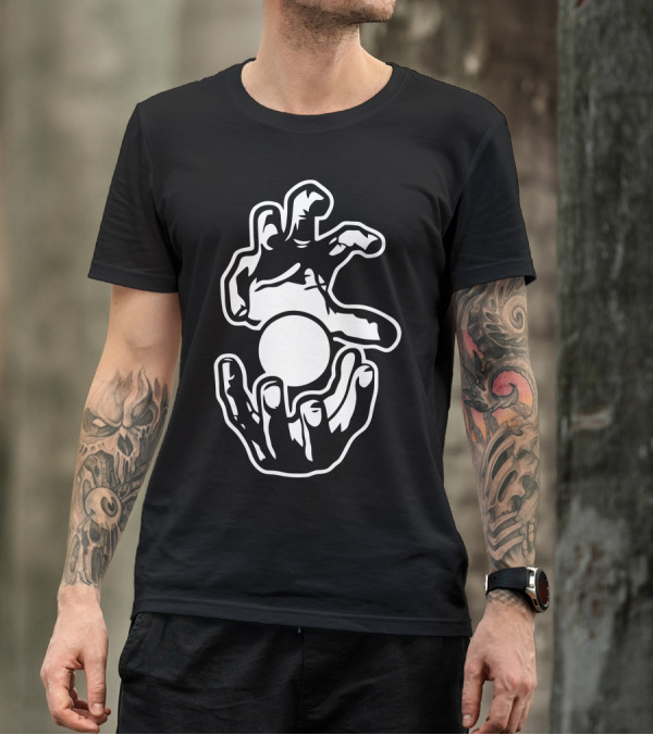 The Power Within: Captivating Hand Gestures With Floating Ball T-Shirt