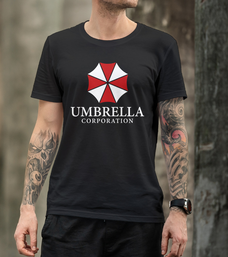 Umbrella Corporation Resident Evil Logo Red And White T-Shirt