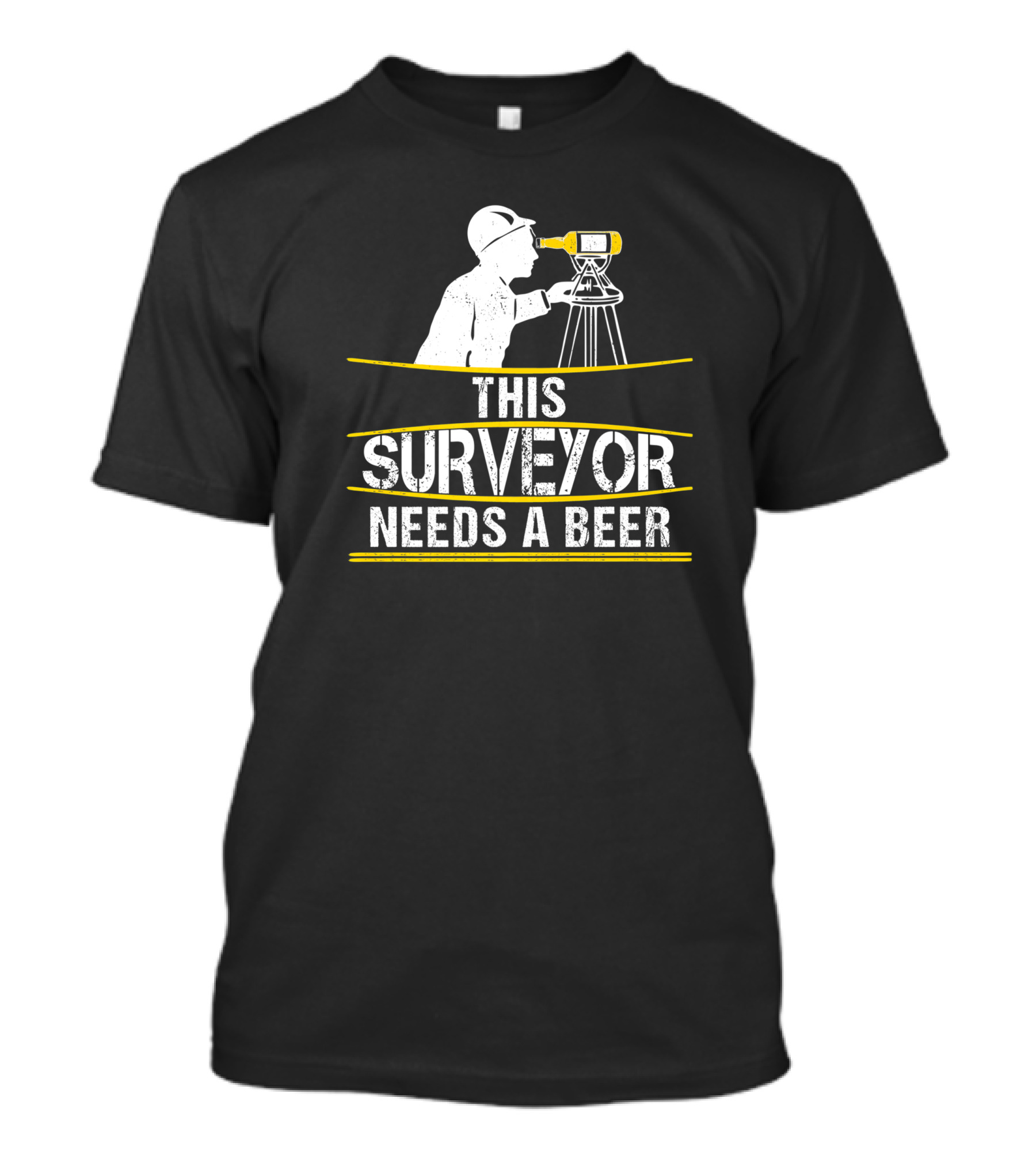 This Surveyor Needs A Beer Funny Land Surveying Novelty T-Shirt