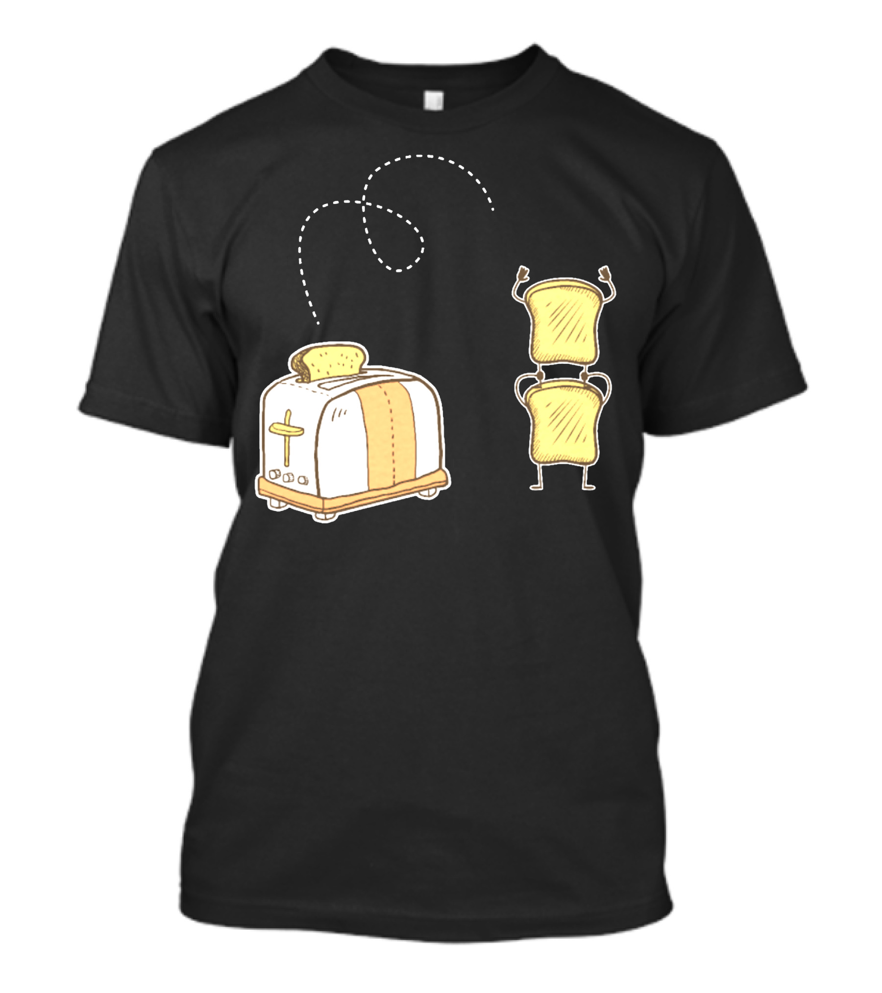Toaster Jump Meme Flying Bread Slice And Happy Toast Duo T-Shirt