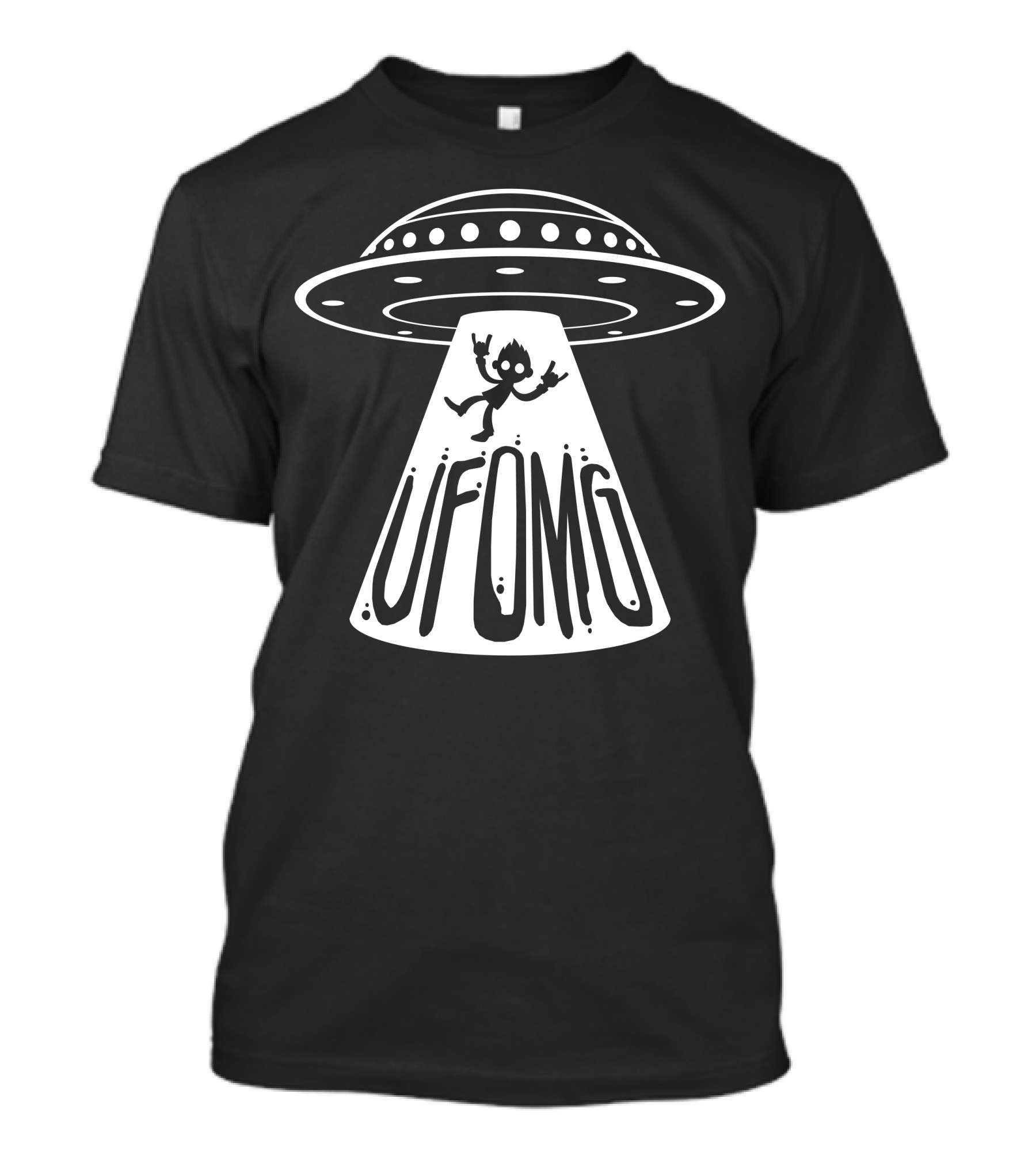 UFOMG Alien Abduction Rock Gesture Spaceship T-Shirt