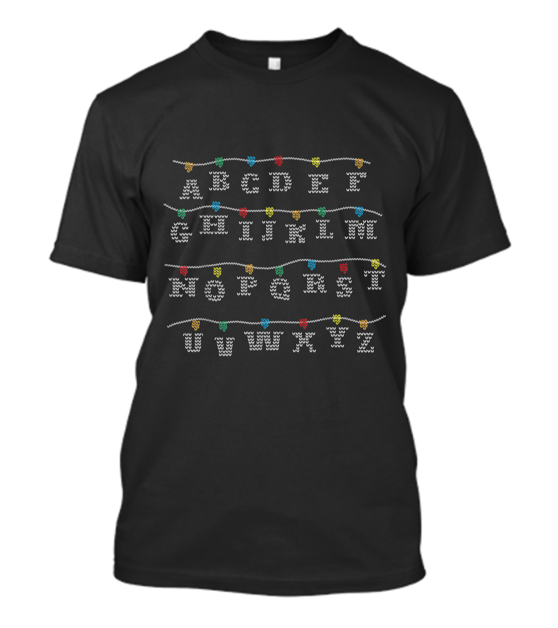 UglyChristmas Alphabet Lights Back To School T-Shirt