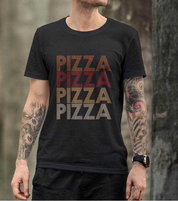 Pizza Pizza Pizza Pizza Vintage 70S T-Shirt