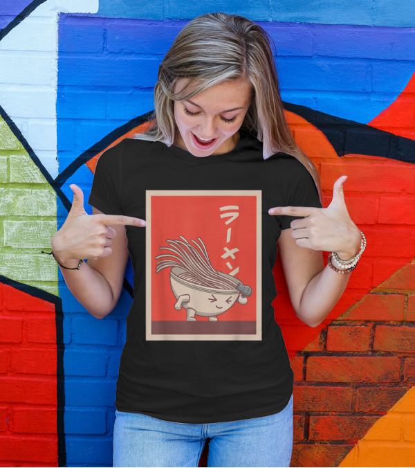 Vintage Kawaii Ramen Noodles Japanese Anime T-Shirt