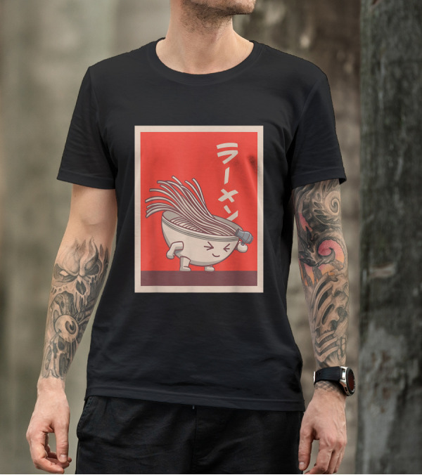 Vintage Kawaii Ramen Noodles Japanese Anime T-Shirt