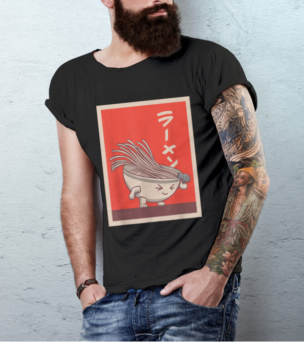 Vintage Kawaii Ramen Noodles Japanese Anime T-Shirt