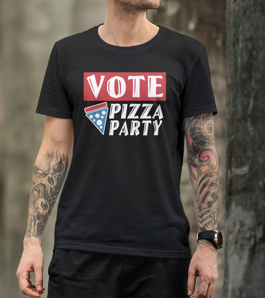 Vote Pizza Party Slice Fun T-Shirt