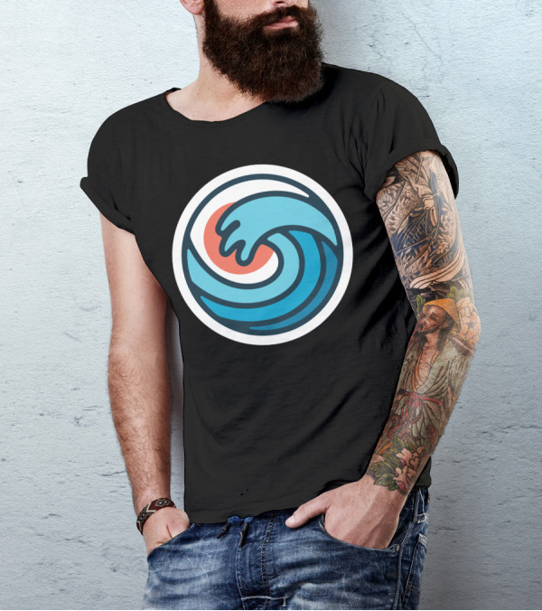 Wave Circle Blue Ocean T-Shirt