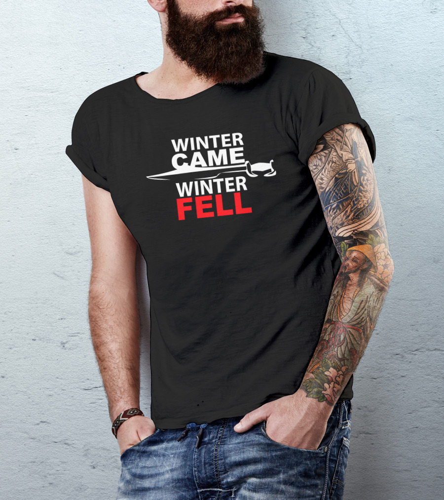 Winter Came Then Winter Fell Sword T-Shirt