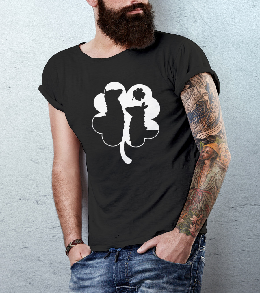 Alpaca Love Llama Four-Leaf Clover T-Shirt