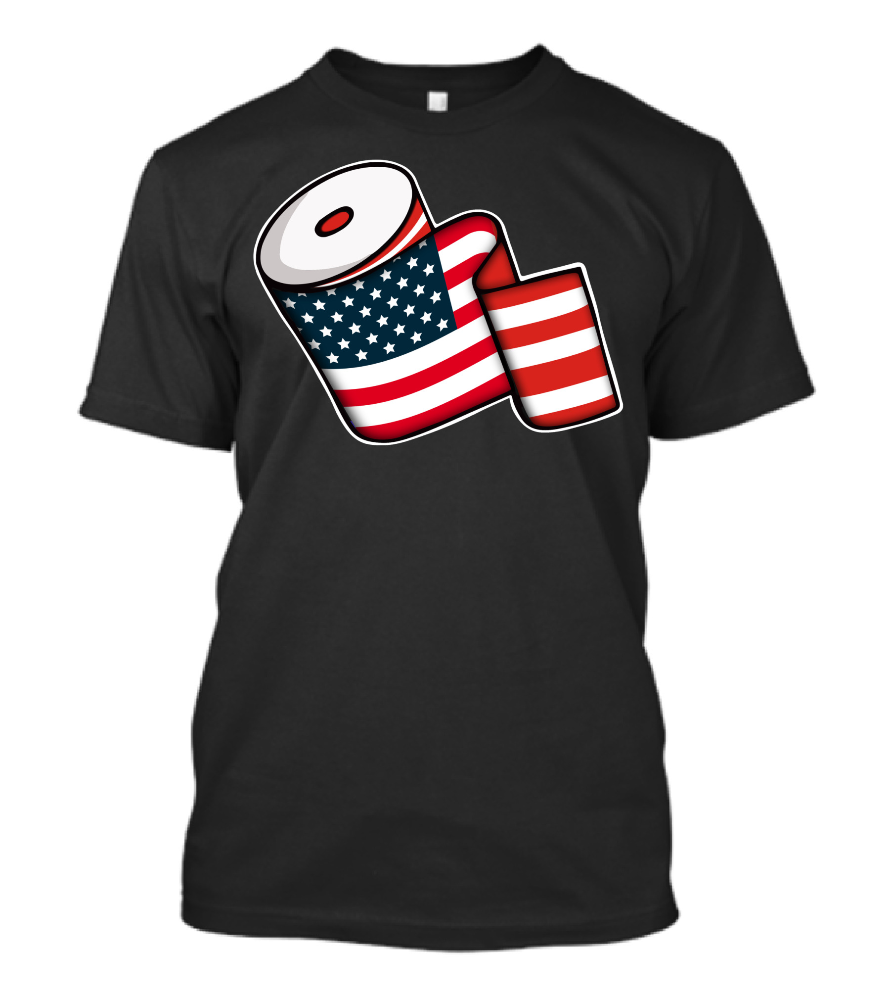 Stars And Stripes American Toilet Paper Roll T-Shirt