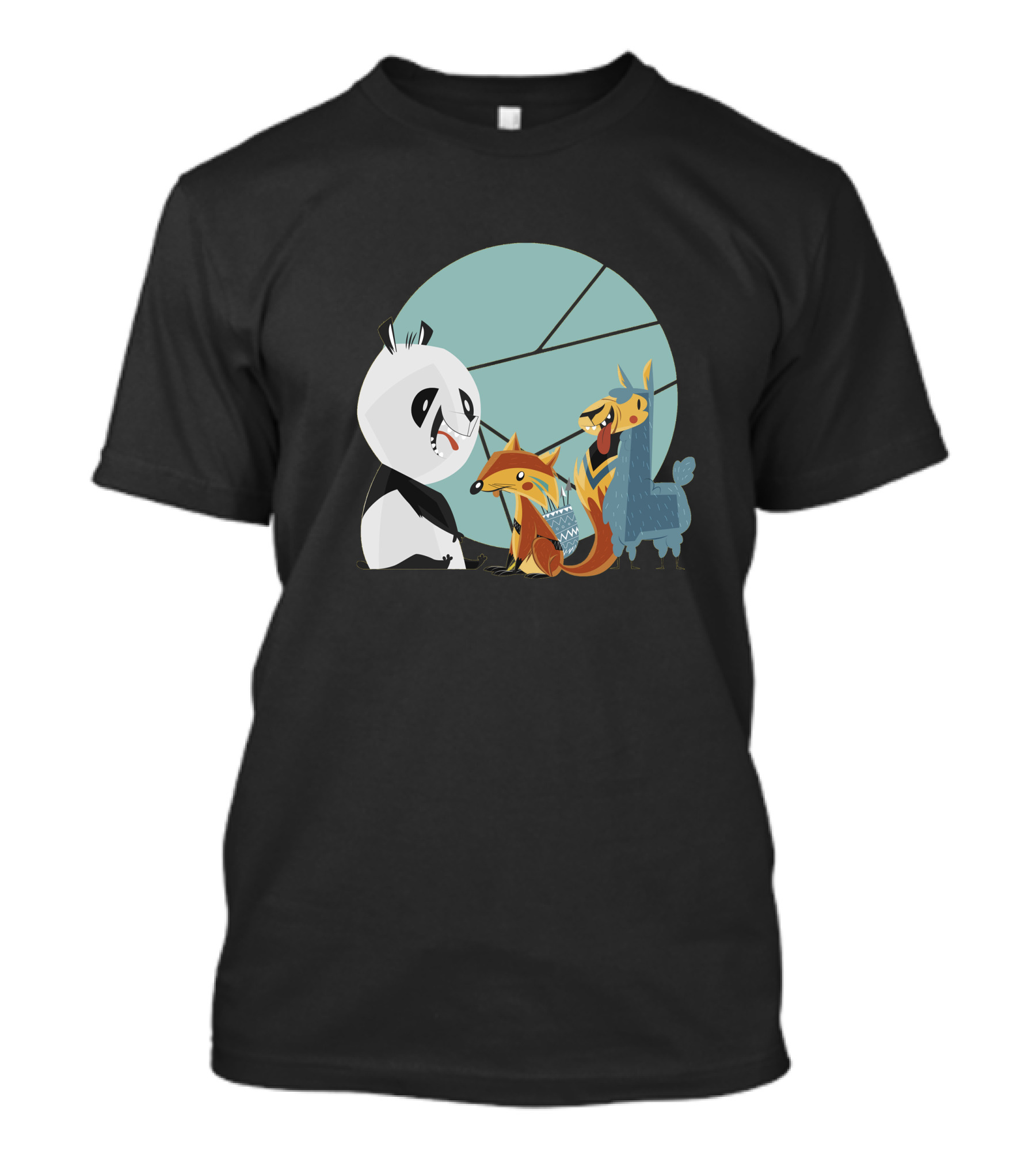 Panda Fox And Llama Animal Friends T-Shirt