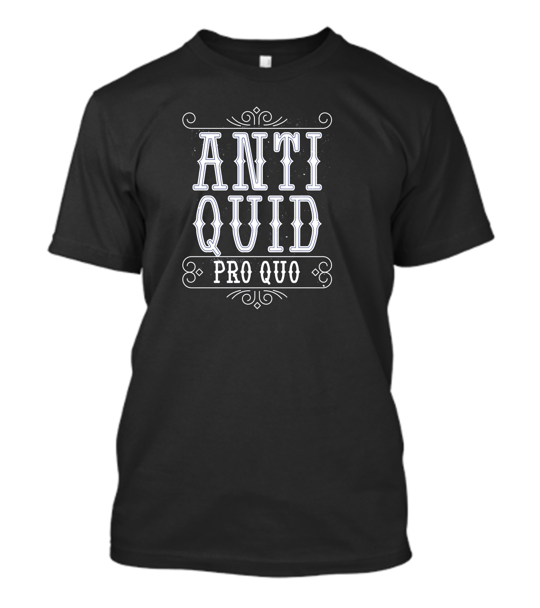ANTI QUID PRO QUO Decorative Typography T-Shirt